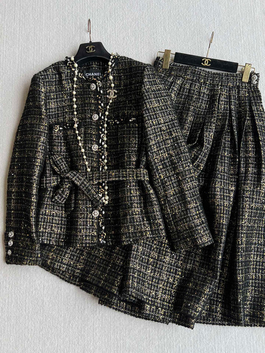 CC 25 Set Tweed Black Polyester Wool 289987