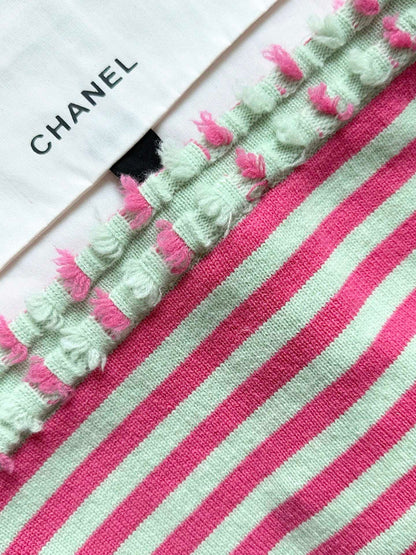 Chanel 25P Tube Top Pink Mix Green Cashmere 237316