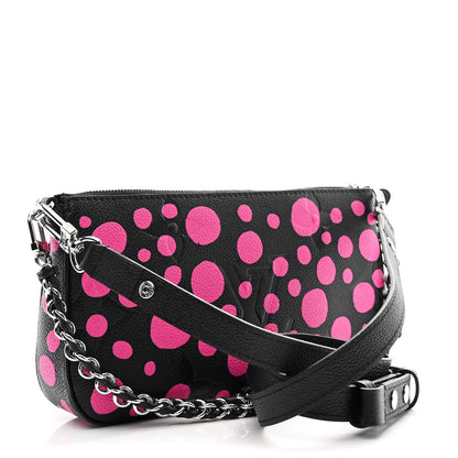 LV X YK Empreinte Multi Pochette Accessories Black Fuchsia