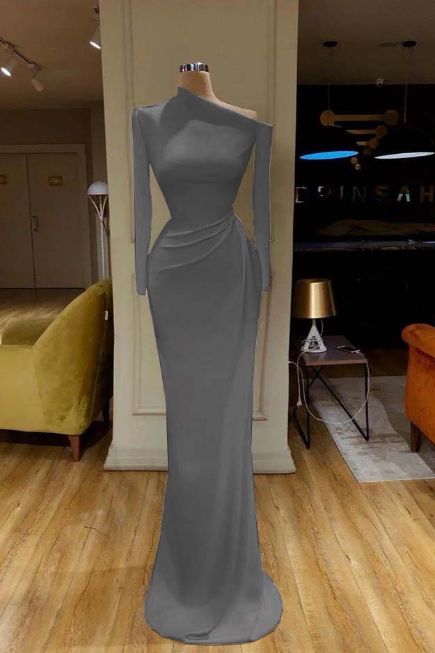 Mermaid Long Sleeves Prom Dress