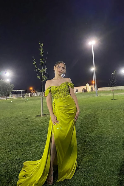 Sleeveless Strapless Off-Shoulders Sweetheart Beads Prom Dress