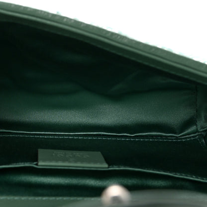 Sequin Matelasse Small GG Marmont Shoulder Bag Water Green Verde Chiaro Light Water Green