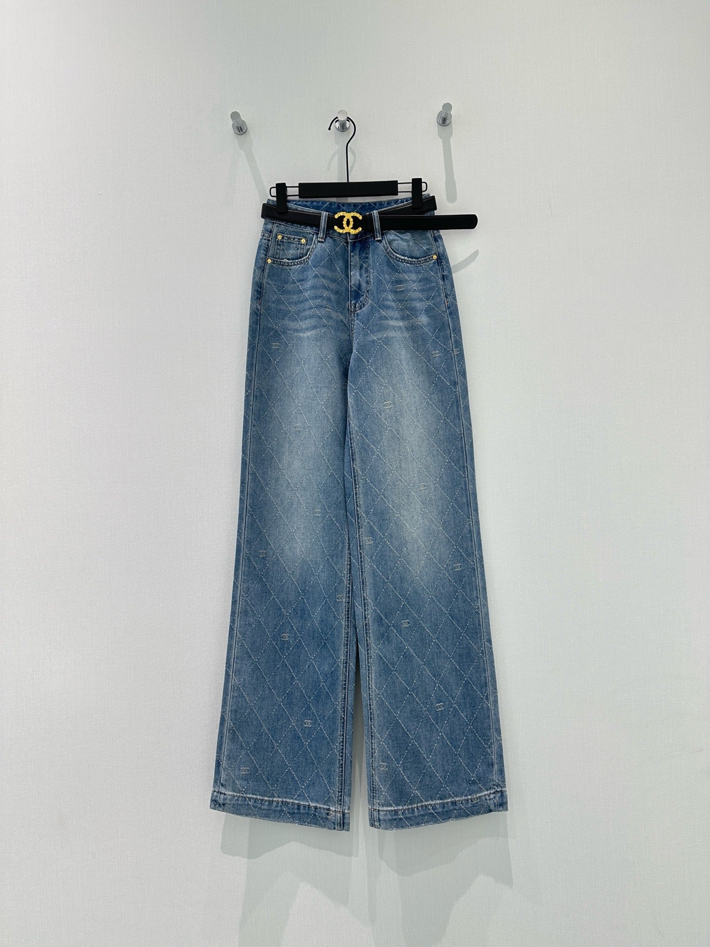 CC Diamond Pattern Jeans Cotton Polyester 351233