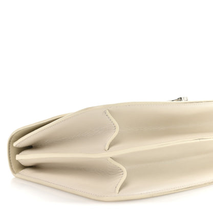 Sleek Calfskin The Sofia 10 Top Handle Ivory
