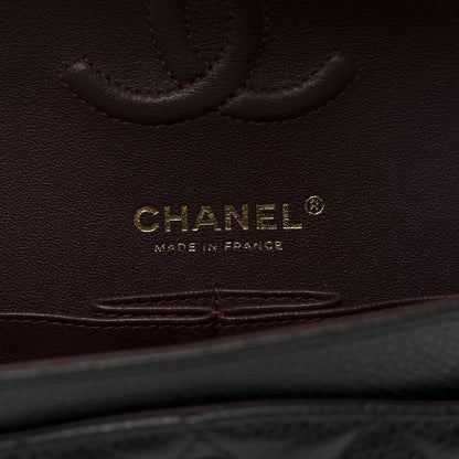 Caviar Quilted Small Double Flap Black