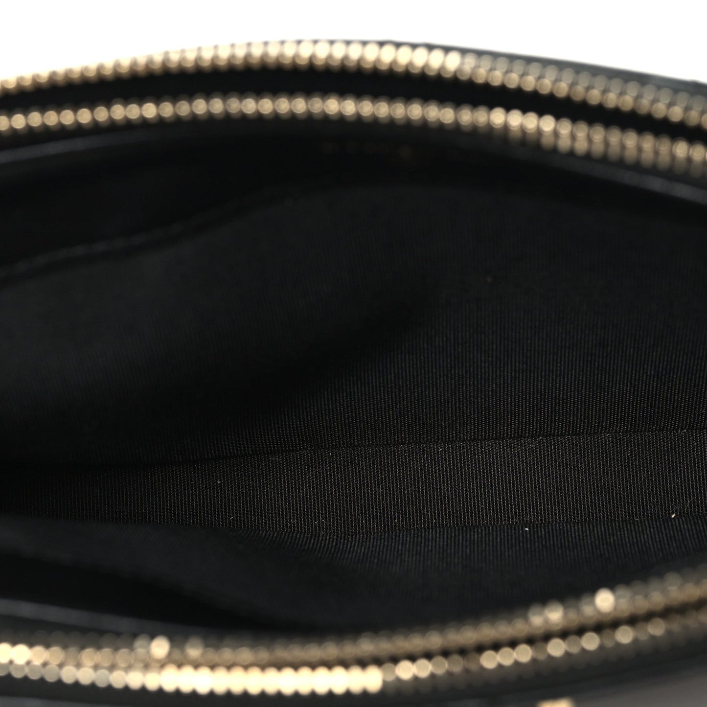 Goatskin Enamel Quilted Small Clutch With Chain Black