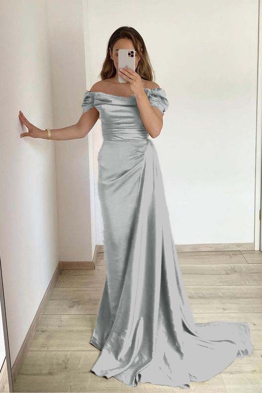 Off-The-Shoulder Mermaid Strapless Prom Dress With Ruffles Online