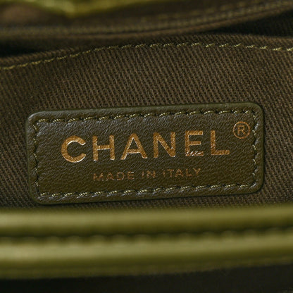 Grained Calfskin Mini Neo Executive Shopper Tote Khaki