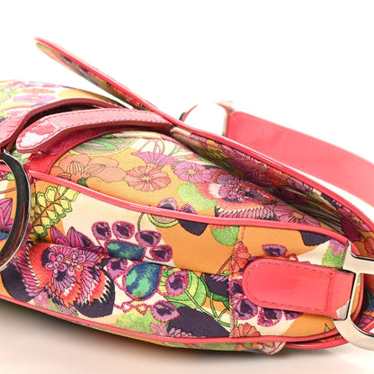 Canvas Floral Hawaii Glamour Saddle Bag Multicolor