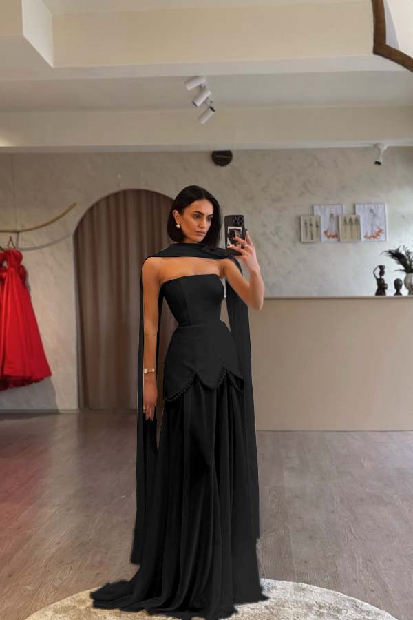 Glamorous White Satin Sleeveless Strapless Long Pleated Prom Dress with Beadings
