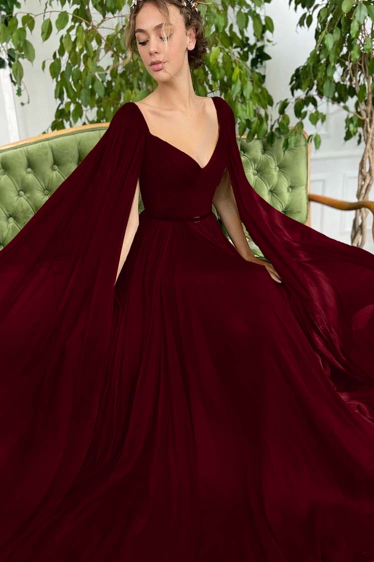 Elegant Green Long Puffy Sleeves Formal Prom Dress Sweetheart Tulle With Split