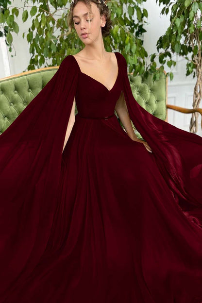 Elegant Green Long Puffy Sleeves Formal Prom Dress Sweetheart Tulle With Split