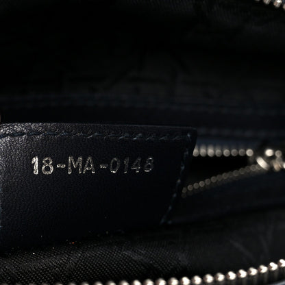 Lambskin Cannage Large Lady Dior Navy Blue