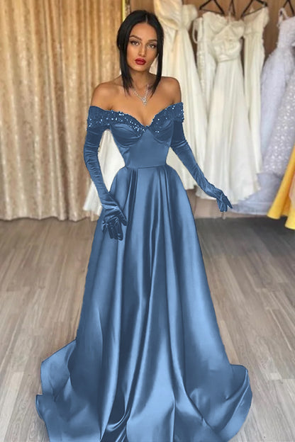 Black Sweetheart Evening Dress A Line With Appliques