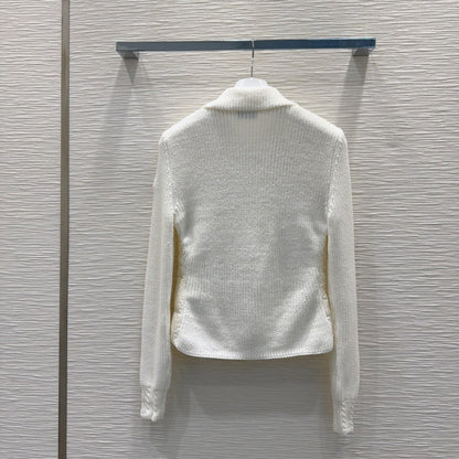 MC 25 Jacket White Polyester Mix Wool
