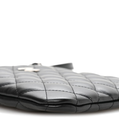 Lambskin Quilted Uniform Crossbody Bag Black