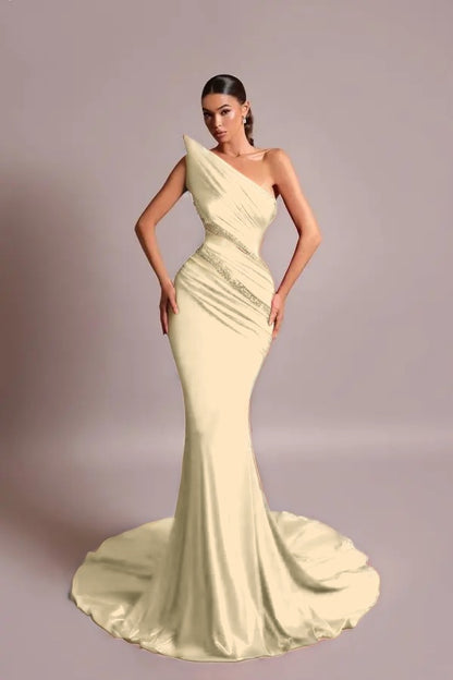 Red Strapless Long Prom Dress Mermaid Sleeveless with Sequins