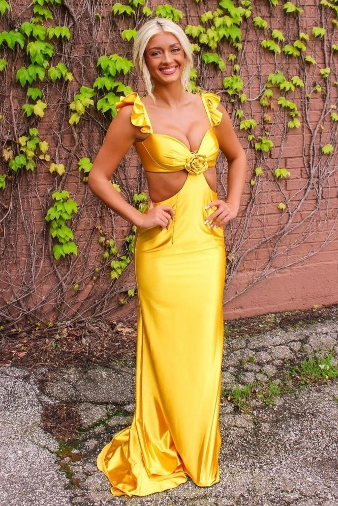 Mermaid Sweetheart Sleeveless Ruffled Party Prom Dress