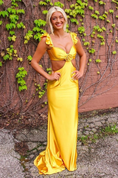 Mermaid Sweetheart Sleeveless Ruffled Party Prom Dress