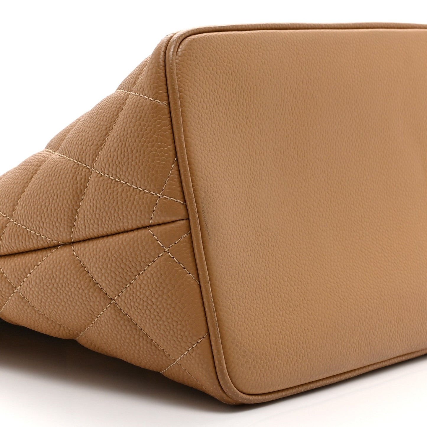 Caviar Quilted Medallion Tote Beige