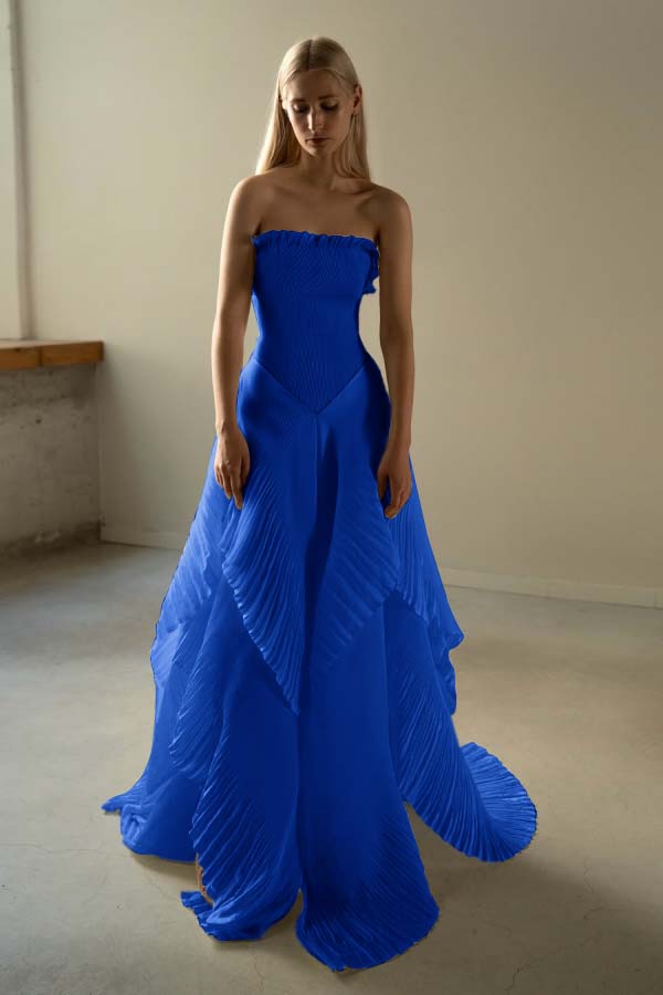 Chic Sleeveless Strapless Square A-Line Prom Dress