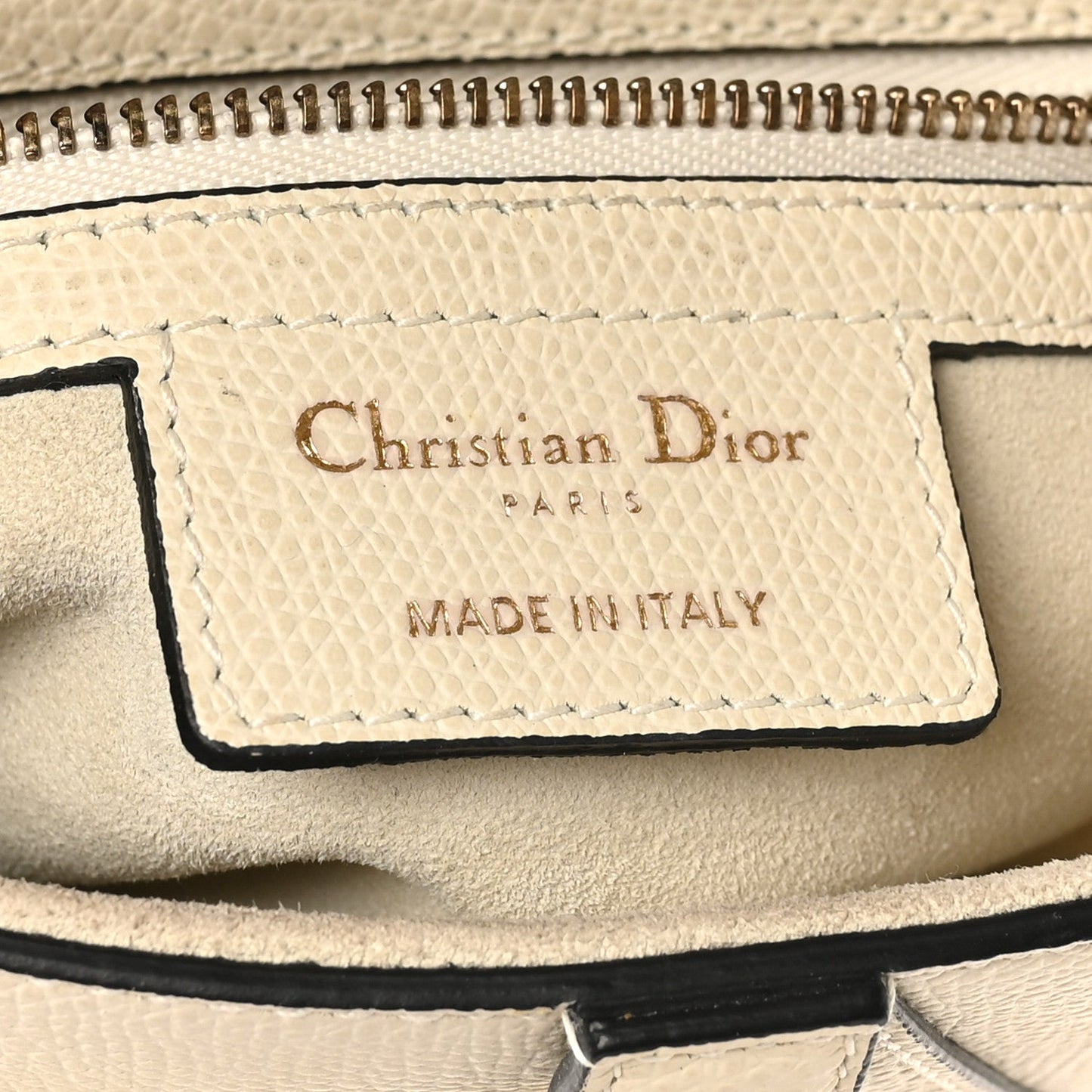 Grained Calfskin Saddle Bag White