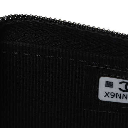 Lambskin Quilted Phone Holder Wallet With Chain Black Beige