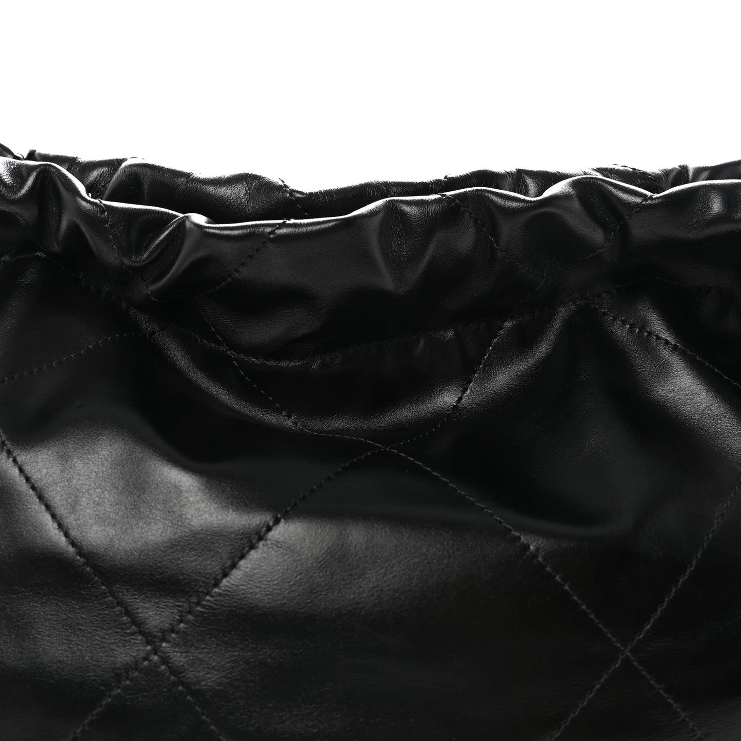 Shiny Calfskin Quilted Small Chanel 22 Black