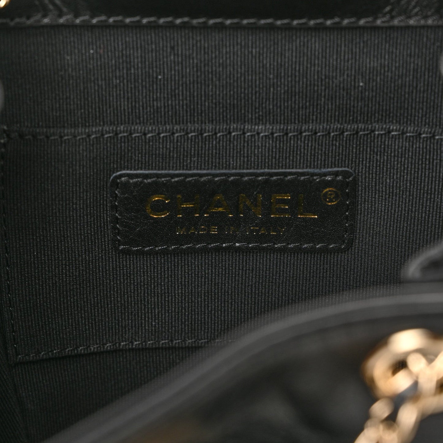 Glazed Aged Calfskin Quilted Small Duma Drawstring Backpack Black