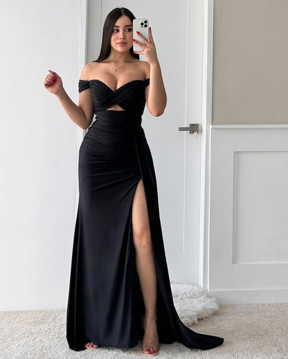 Red Sleeveless Off-Shoulders Sweetheart Mermaid Prom Dress
