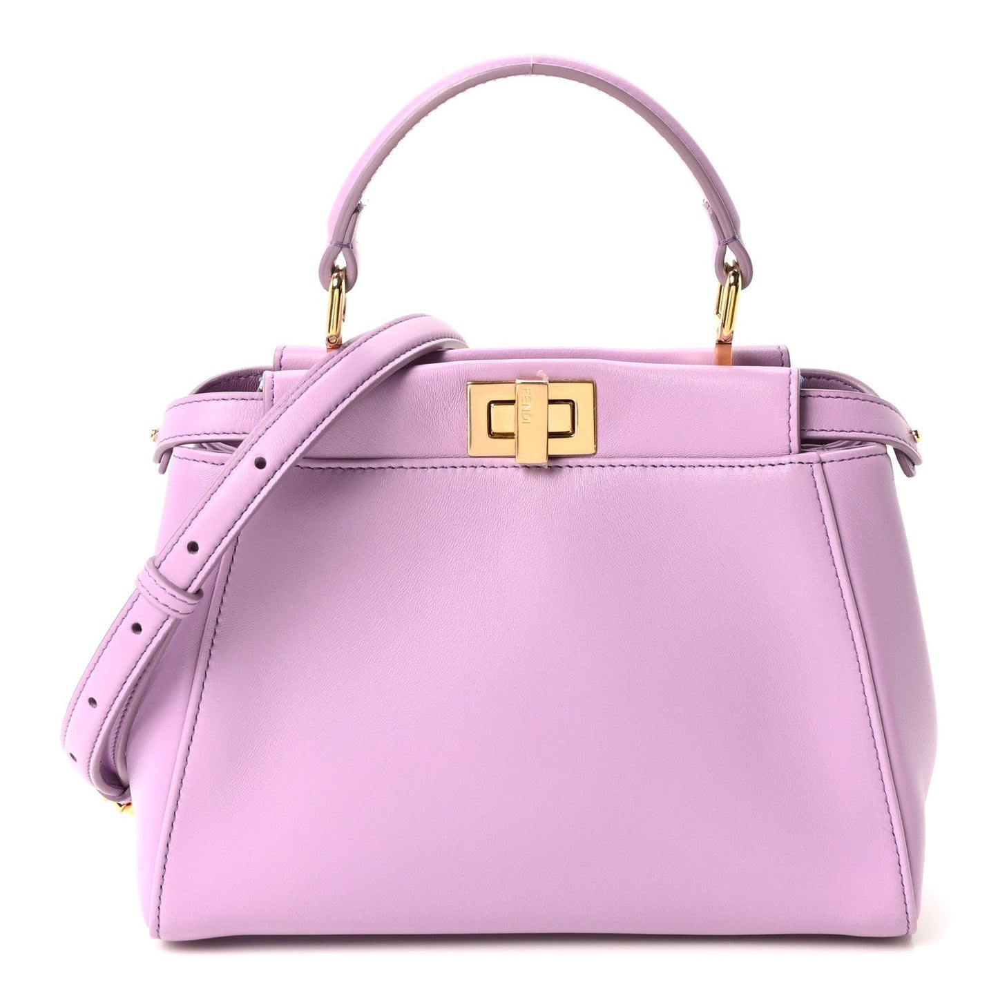 Nappa Stacked Bar Mini Peekaboo Iconic Satchel Violetta