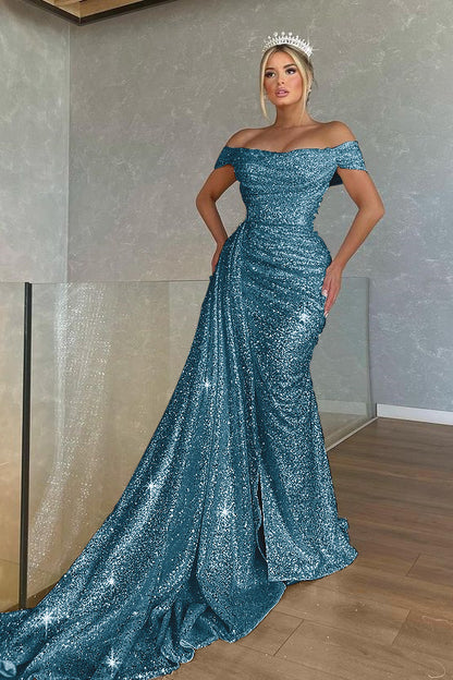 Gorgeous Off-The-Shoulder Mermaid Prom Dress Strapless With Sequins