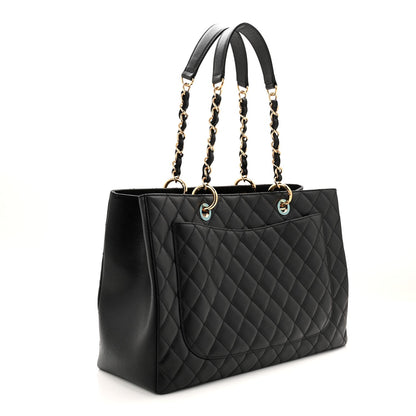 Caviar Quilted XL Grand Shopping Tote GST Black