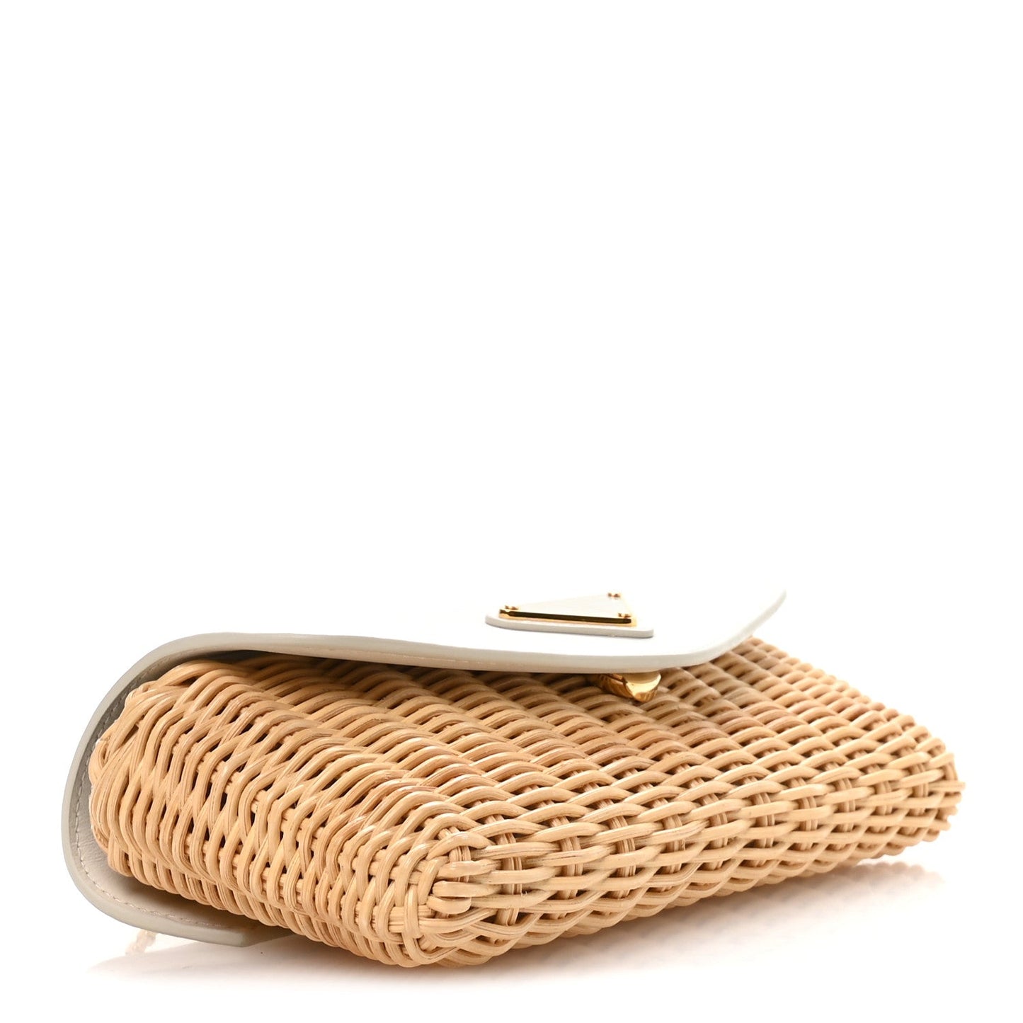Midollino City Calfskin Mini Bag Naturale White