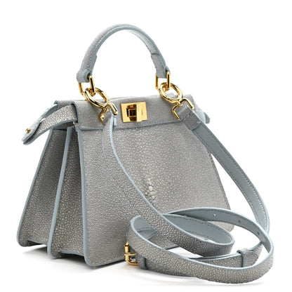 Stingray Shiny Nappa Petite Peekaboo I SEE U Satchel Anice