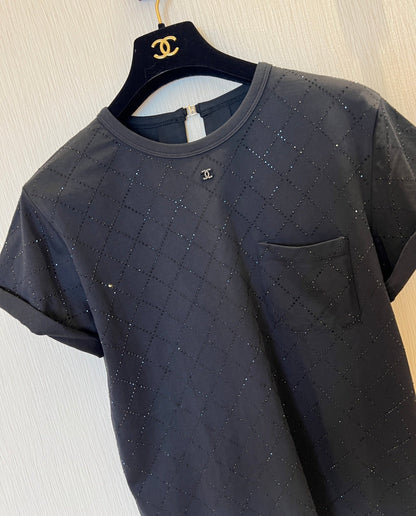 CC 2025 Open-back T-shirt Black Cotton