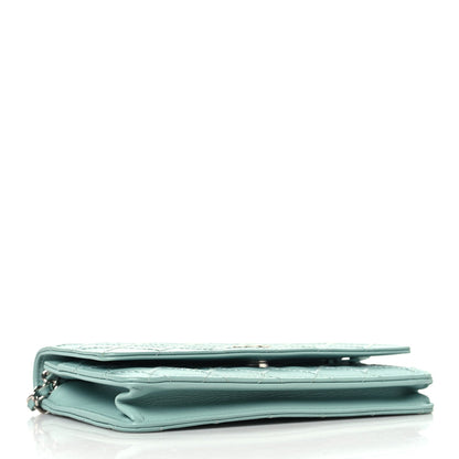 Calfskin Whipstitch Wallet On Chain WOC Green