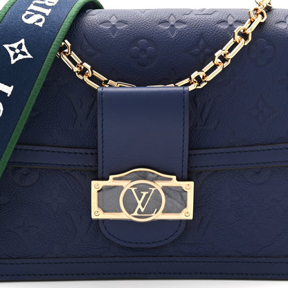 Empreinte Monogram Dauphine MM Blue Myrtle