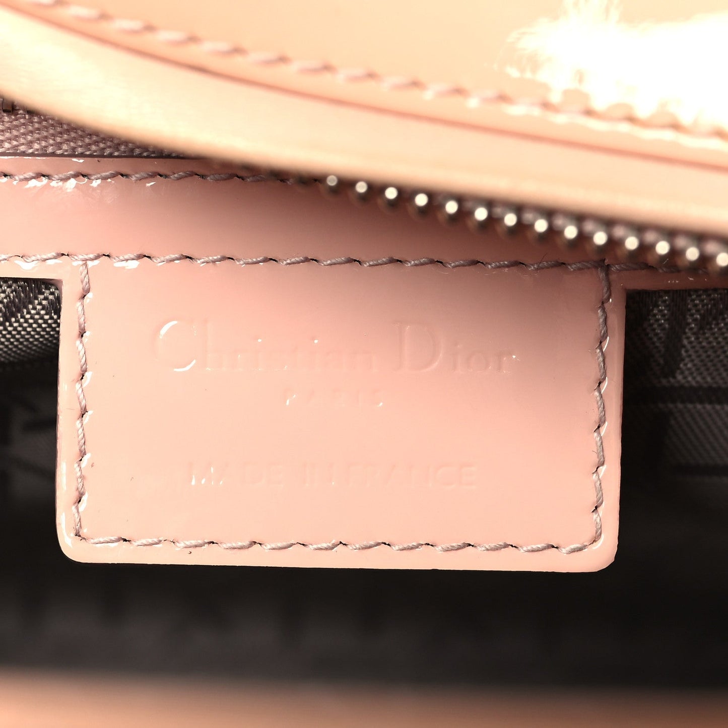 Patent Cannage Medium Lady Dior Rose Clair