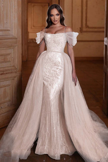 Off The Shoulder Mermaid Prom Dress Tulle Ruffles With Appliques