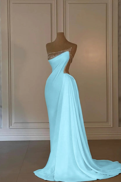 Fabulous Daffodil Asymmetric Sleeveless Ruched Patchwork Evening Dress