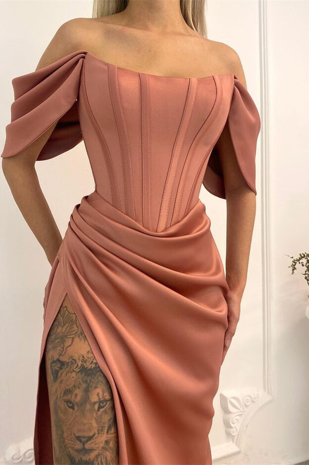 Mermaid Off-the-Shoulder Long Prom Dress With Split
