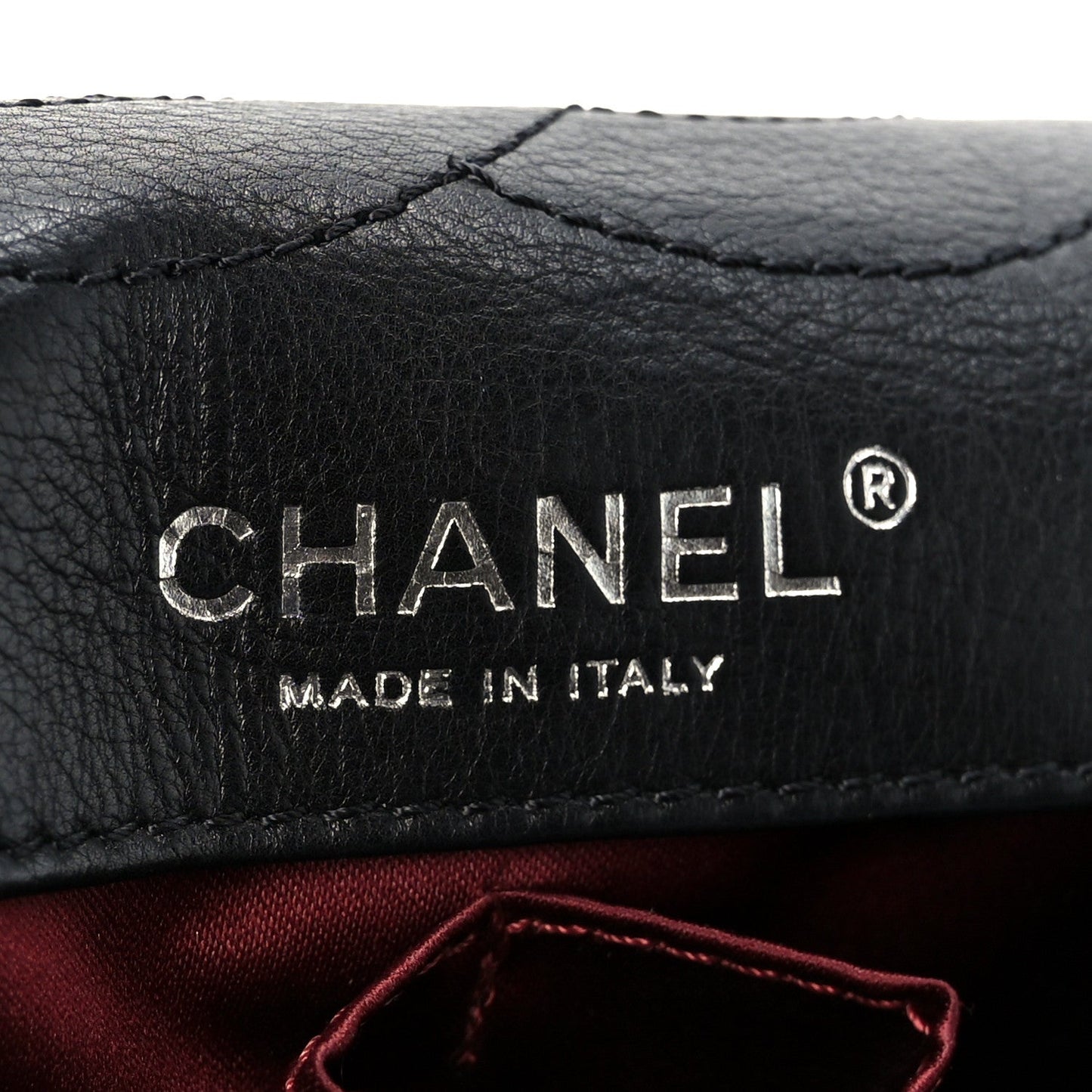 Calfskin Embossed Large Lucky Symbols Flap Black