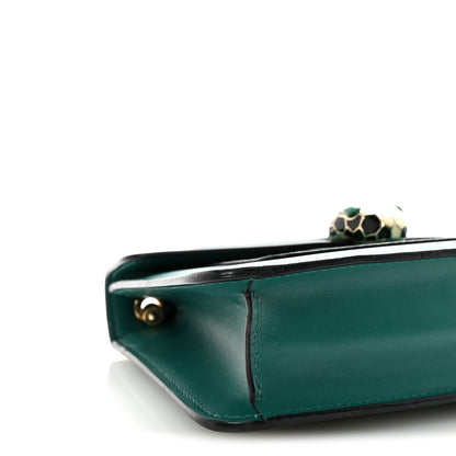 Calfskin Small Serpenti Forever Snake Strap Crossbody Bag Emerald Green