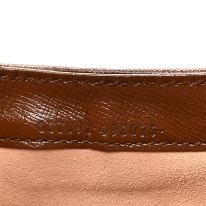 GG Supreme Monogram Azalea Calfskin Web Mini Jackie 1961 Hobo Beige Ebony Brown Sugar