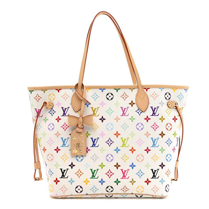 LV X TM Monogram Multicolor Neverfull MM White