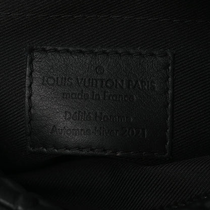 Calfskin Debossed Monogram Solar Ray Mini Soft Trunk Black