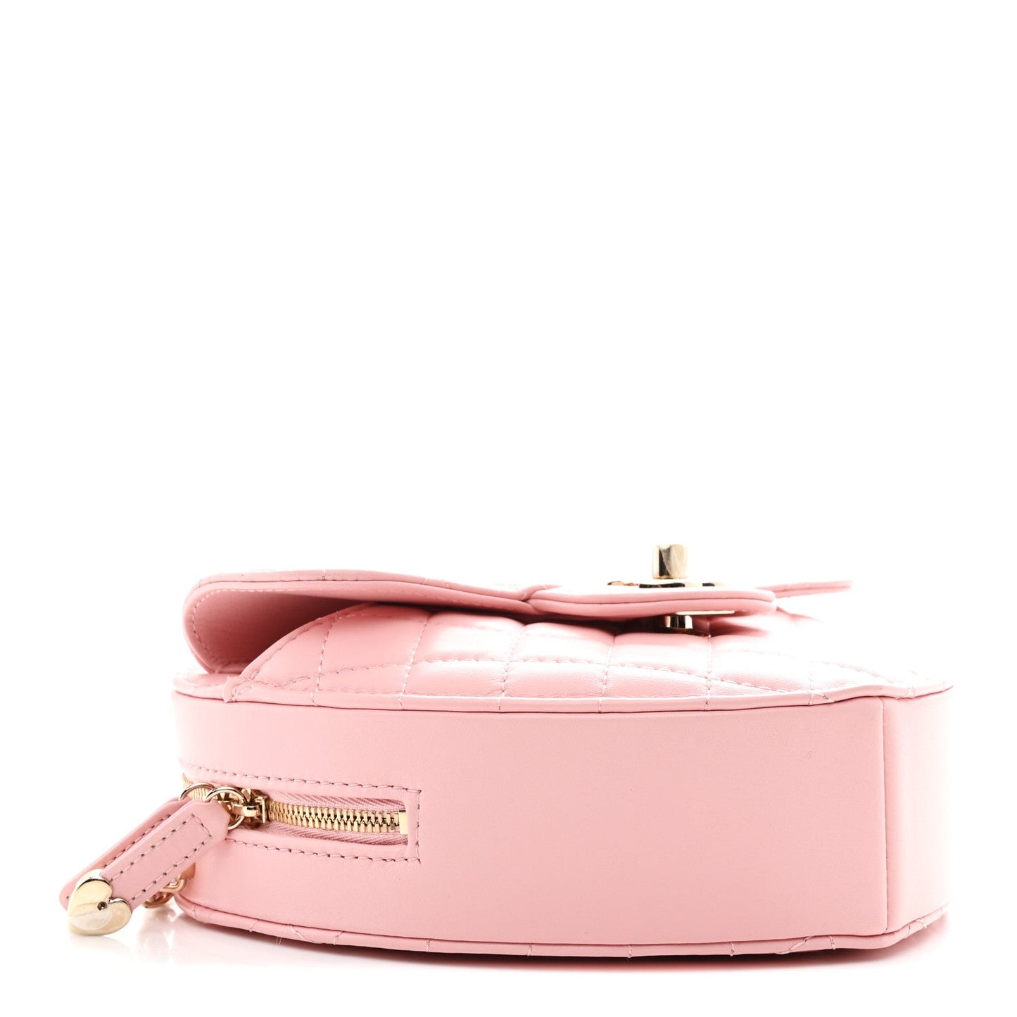 Lambskin Quilted Large CC In Love Heart Bag Light Pink