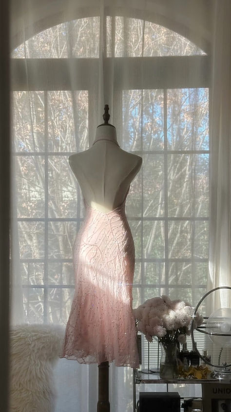Cute Mermaid Halter Beaded Light Pink Chiffon Short Party Dress Evening Dress SH2782