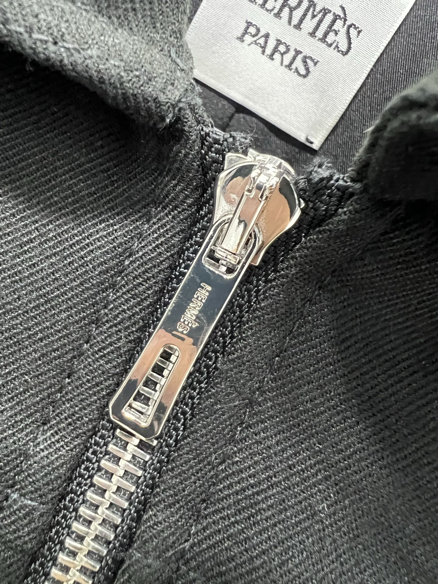 HM Lapel Zipper Jacket Black Viscose 304343